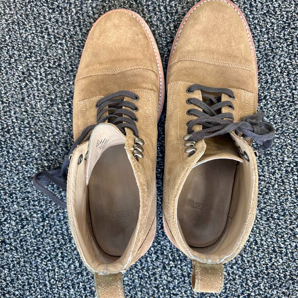 Rhodes (Huckberry) Portland Boot | Waxed Tan Suede (Water Resistant) - Men\'s 9.5 main image 5